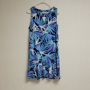 Escapada Living Casual Blue/seaglass Cabana Dress Sz Medium summer beach coastal